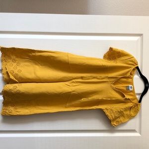 Mustard, short sleeve dress